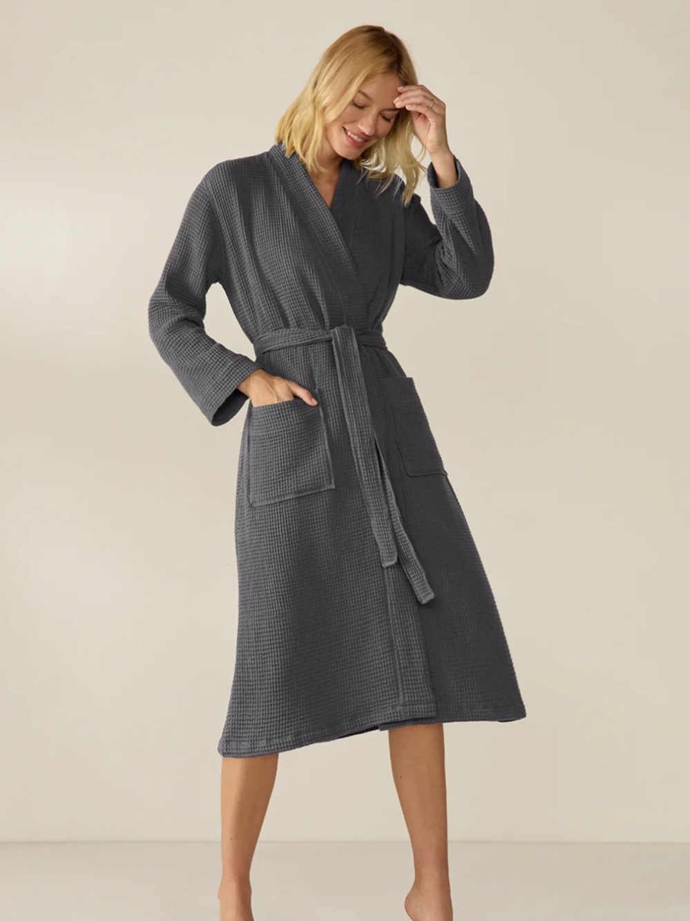 Coyuchi Unisex Turkish Cotton Waffle Robe